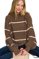 Trendsi Zenana Oversize Striped Sweater -