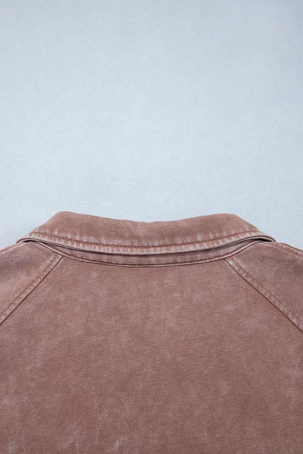 Vintage half-zip ribbed-cuff sweatshirt