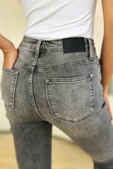 Trendsi Judy Blue Full Size Button Fly High Waist Cuffed Capris -
