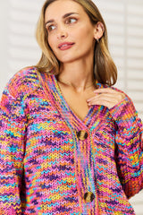 Trendsi Angel Wings Woven Right V-Neck Long Sleeve Cardigan - Shirts