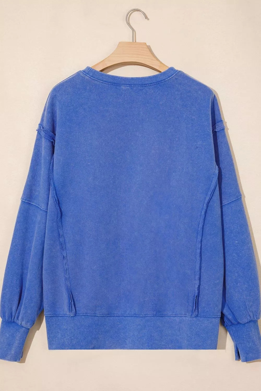 Trendsi Mineral Wash Split Hem Loose Tunic Sweatshirt -