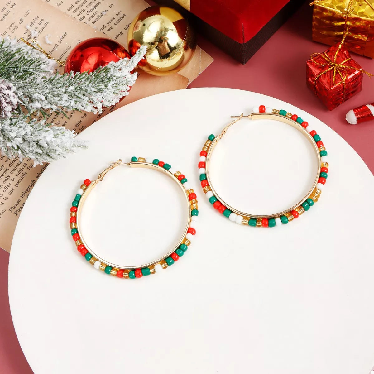 Trendsi 18K Gold-Plated Hoop Earrings -