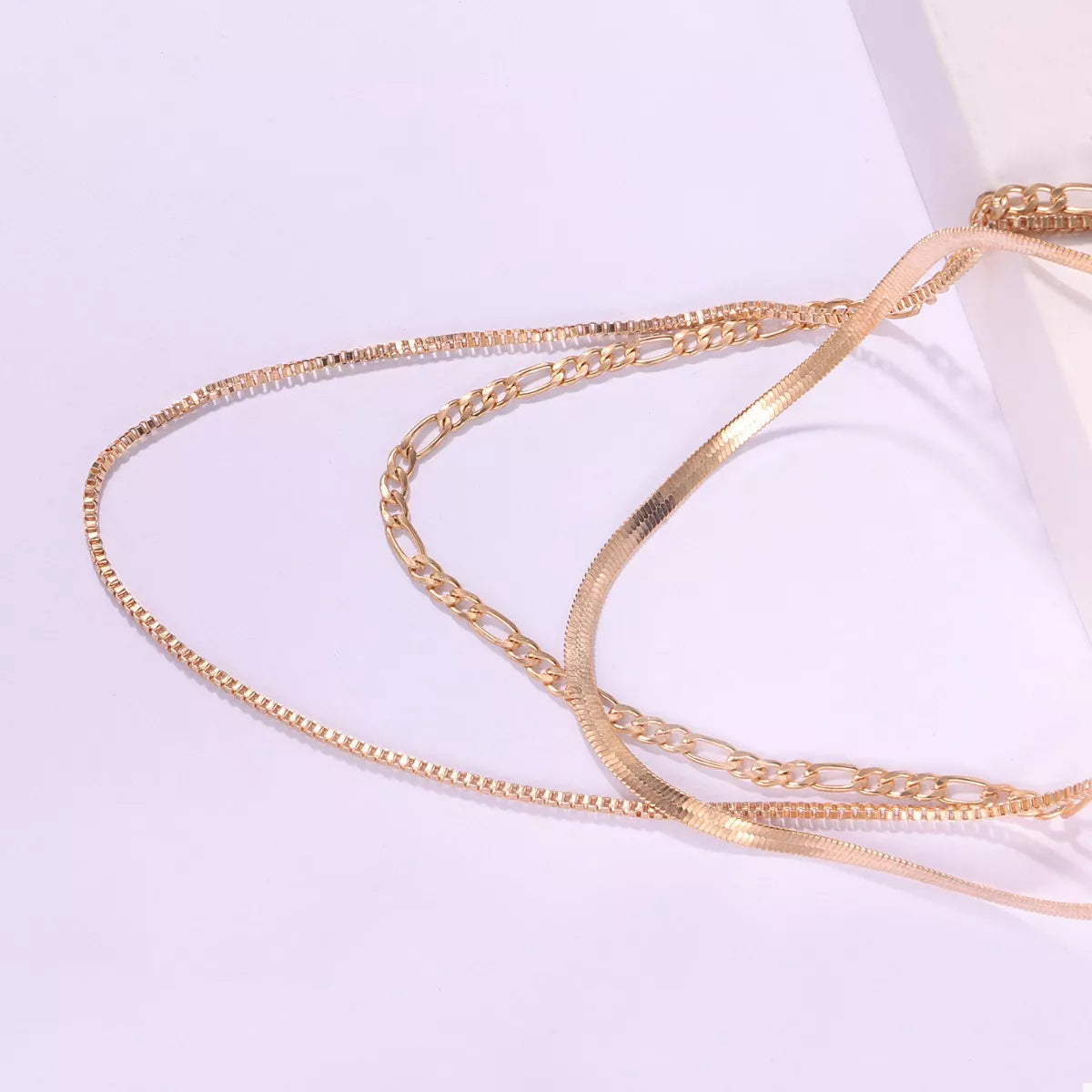 Trendsi 18K Gold-Plated Three-Layered Necklace -