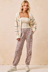 Trendsi BiBi Side Lines Leopard Track Pants -