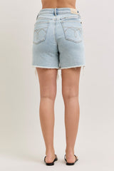 Trendsi Judy Blue High-Waisted Rigid Magic Dad Short Wwith Cell Phone Back Pockets -