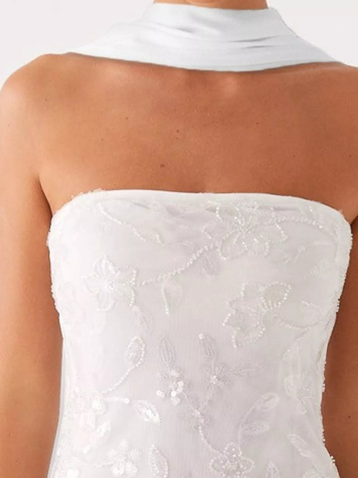 strapless mini dress, construction and design details