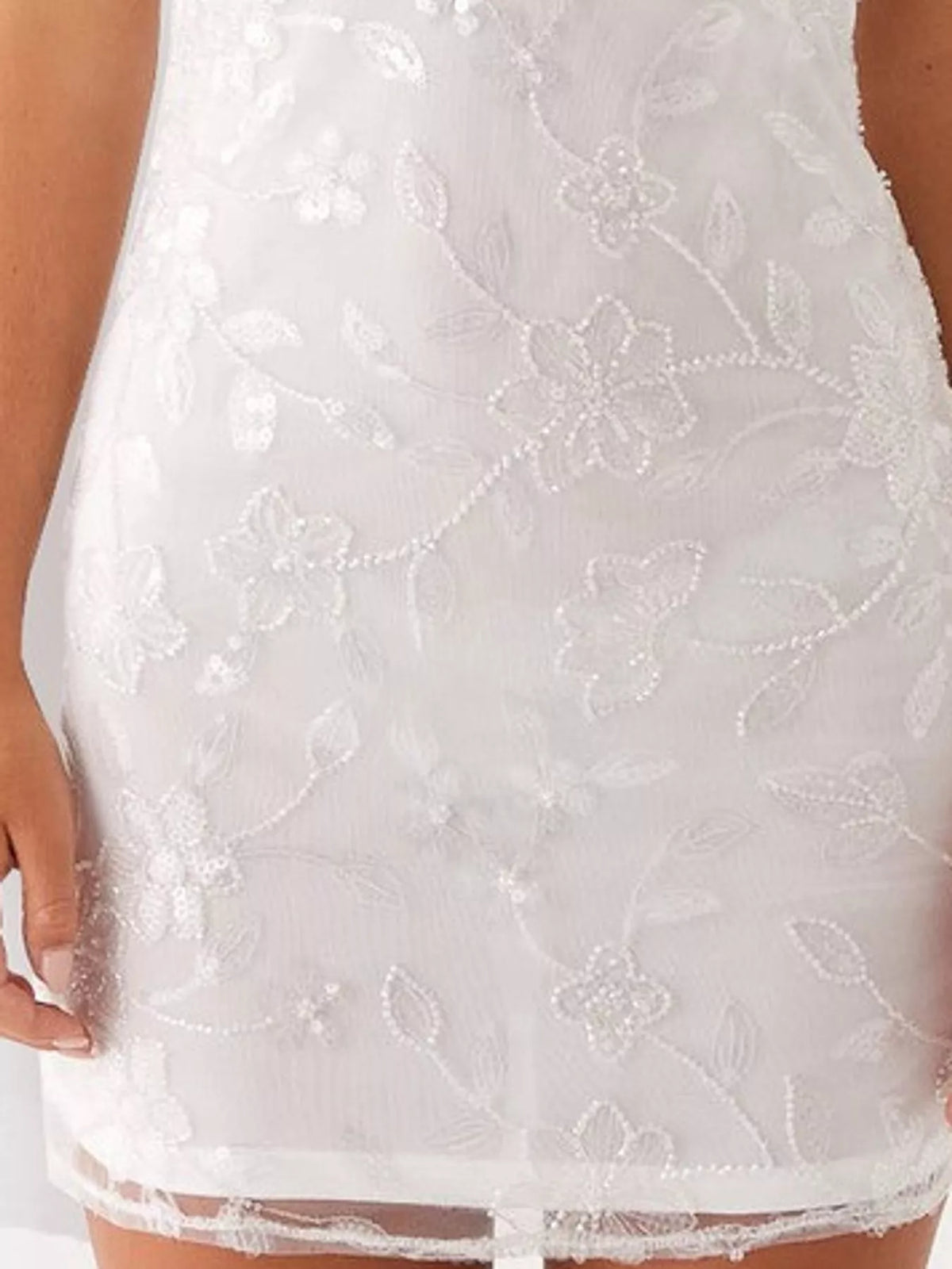 strapless mini dress, construction and design details