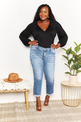 Trendsi Culture Code Full Size V- Neck Bodysuit -