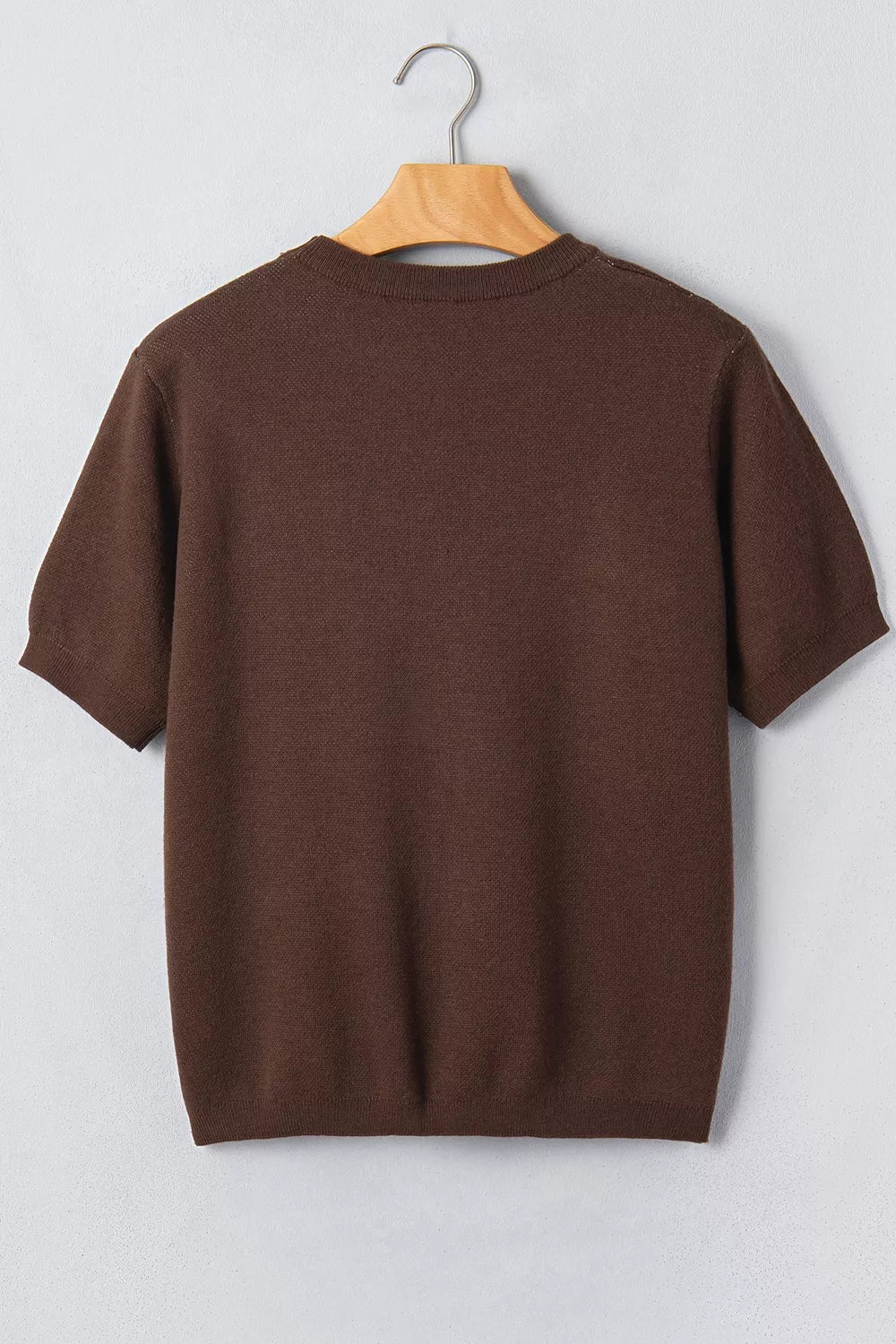 Trendsi Western Graphic Short Sleeve Knit Casual Sweater -