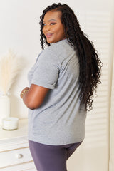 Trendsi Simply Love Heart Graphic Cuffed Short Sleeve T-Shirt - Shirts