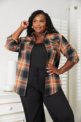 Trendsi Mandy Plaid Dropped Shoulder Shirt -