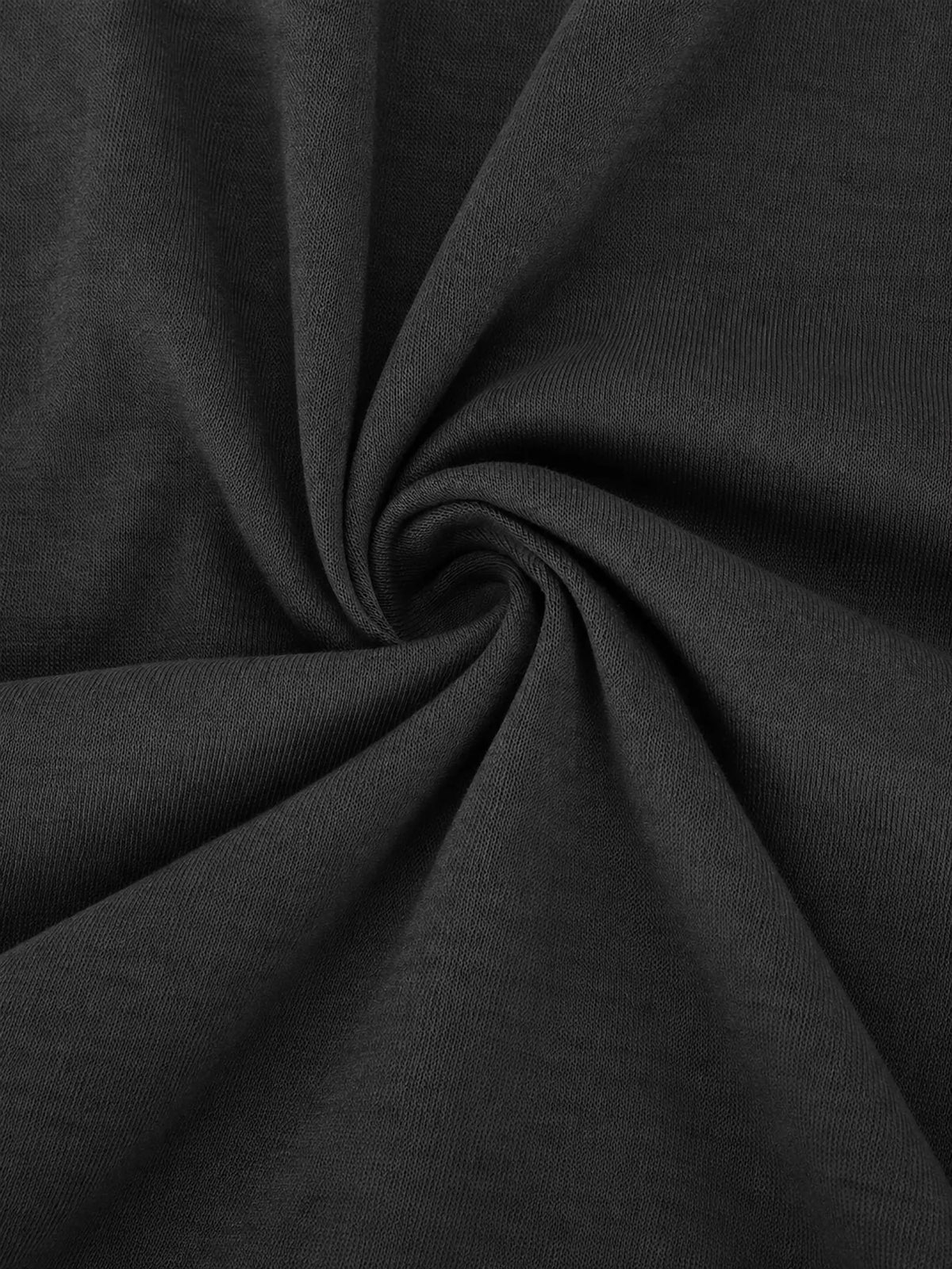 Black crisscross short sleeve midi dress, detail view
