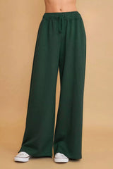 Trendsi Umgee Elastic Drawstring Waistband Wide Leg Pants -