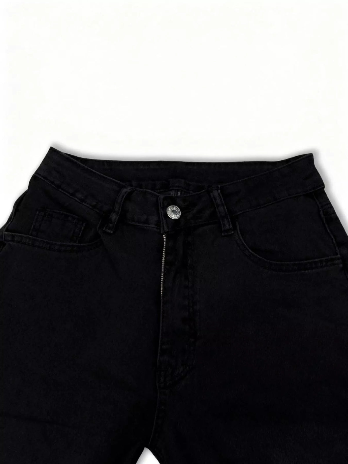 Skinny jeans, black waist detail
