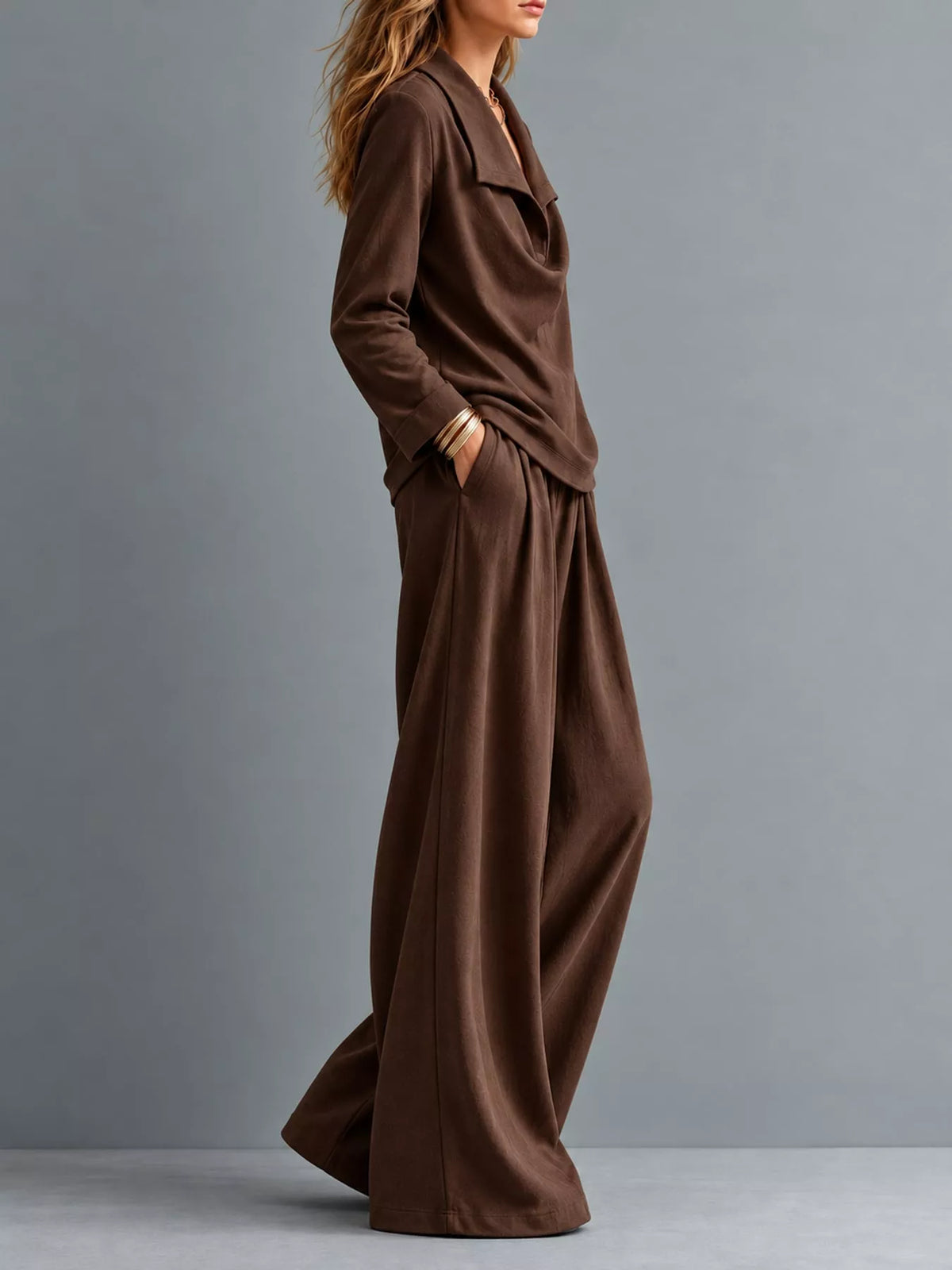 Top and Wide-Leg Pants Set — side view