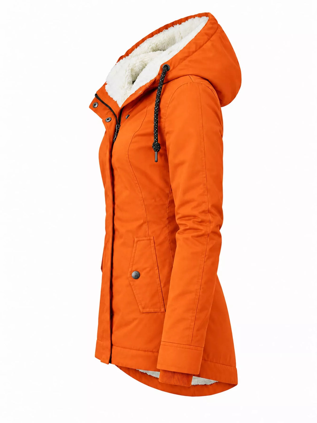 Sherpa-Lined Hooded Jacket — side view