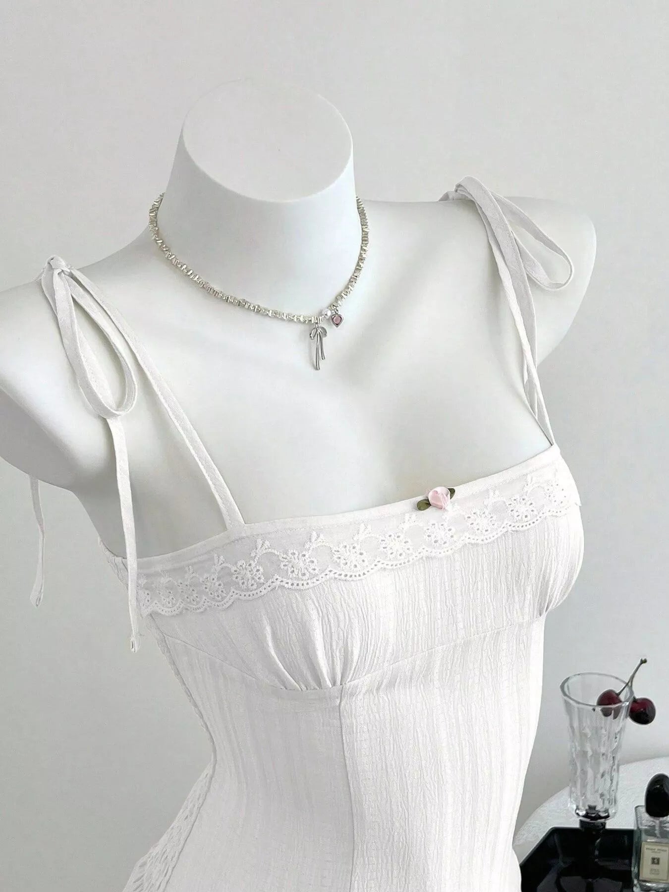 Trendsi Lace-Trimmed Tie Shoulder Cami -