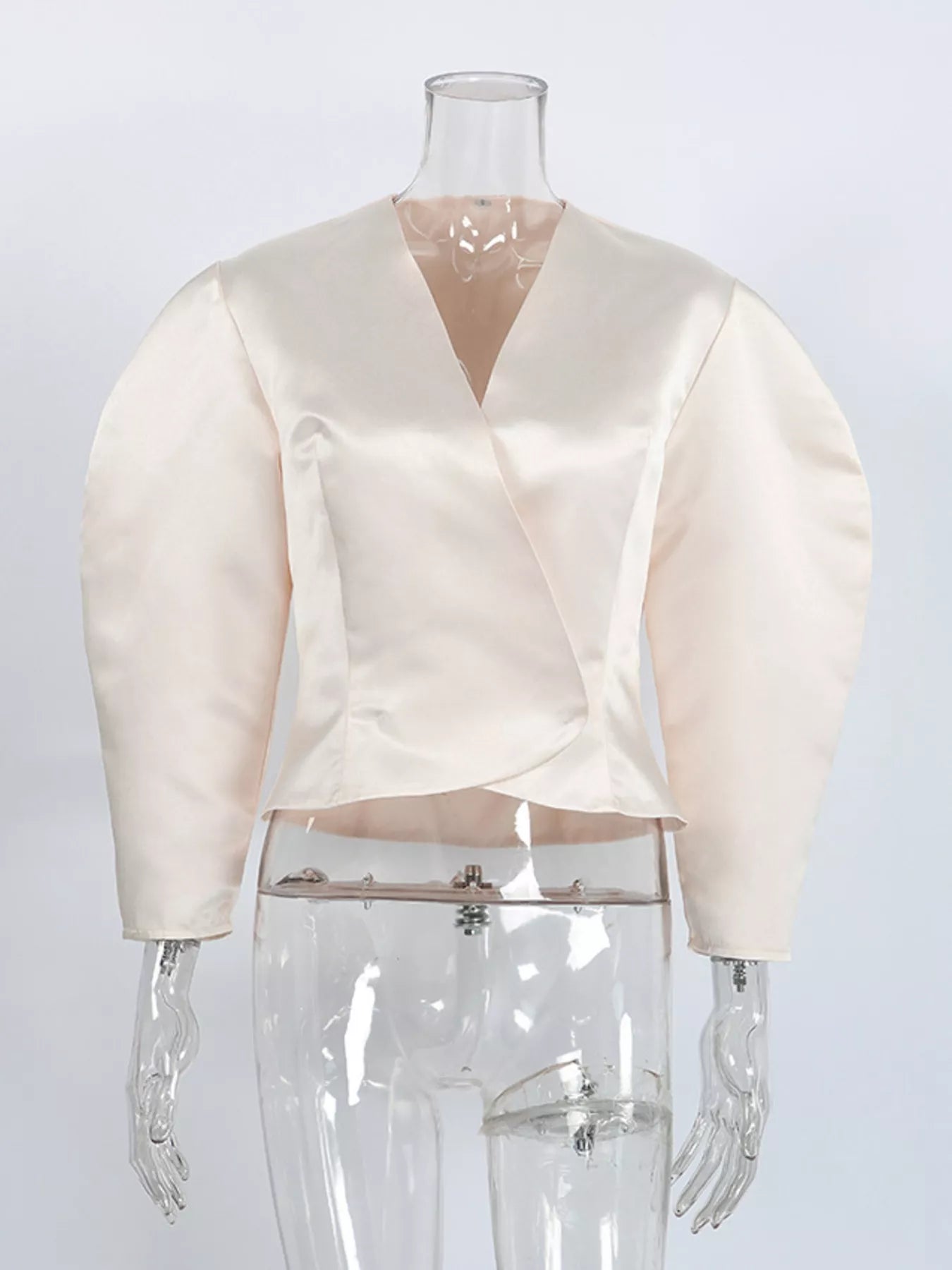 Trendsi Puff Sleeve Cropped Outerwear -
