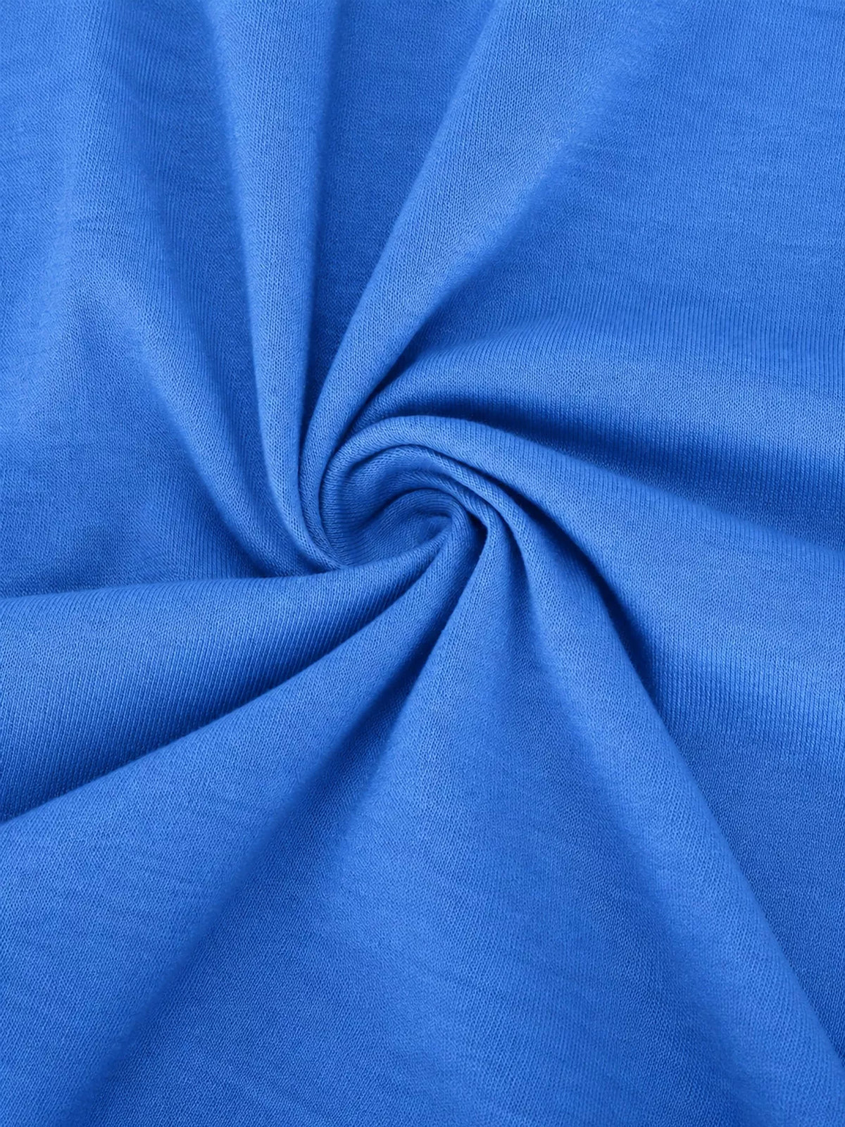 Blue crisscross short sleeve midi dress, detail view