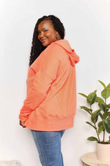 Trendsi Double Take Quarter-Snap Dropped Shoulder Hoodie -