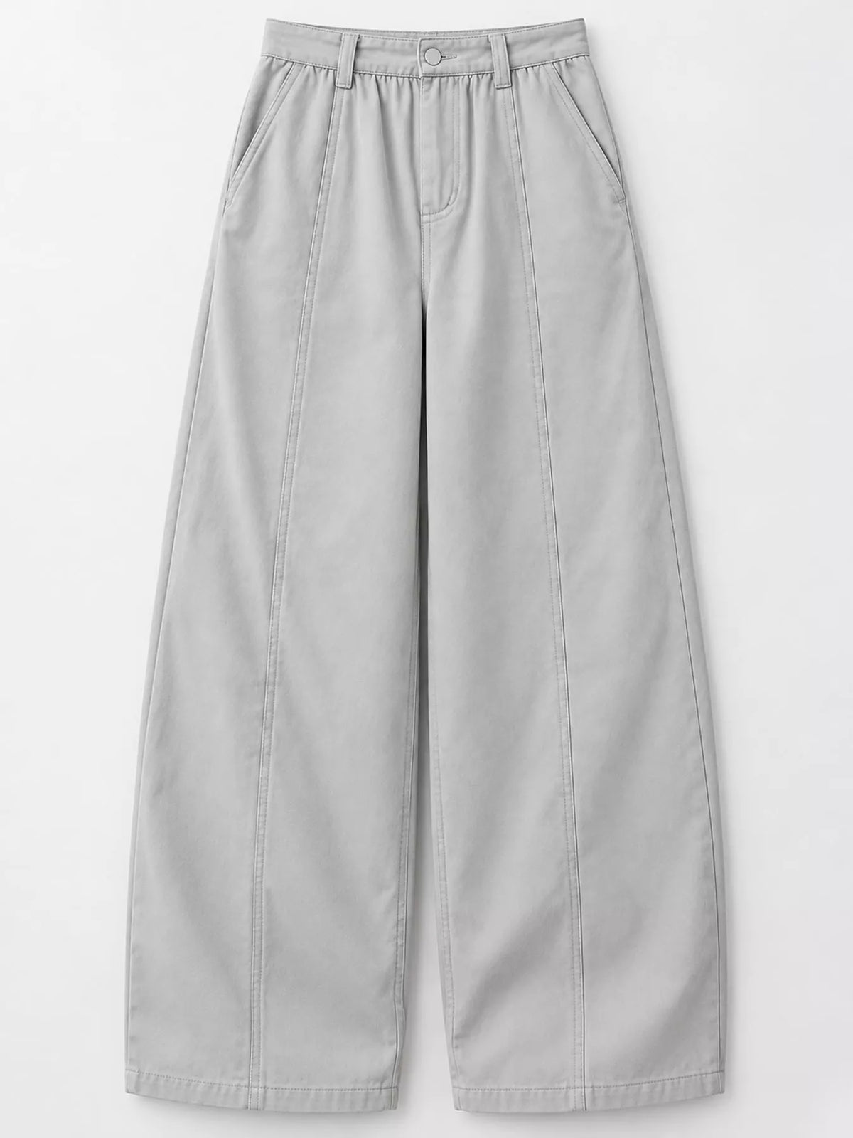 Gray wide-leg pants