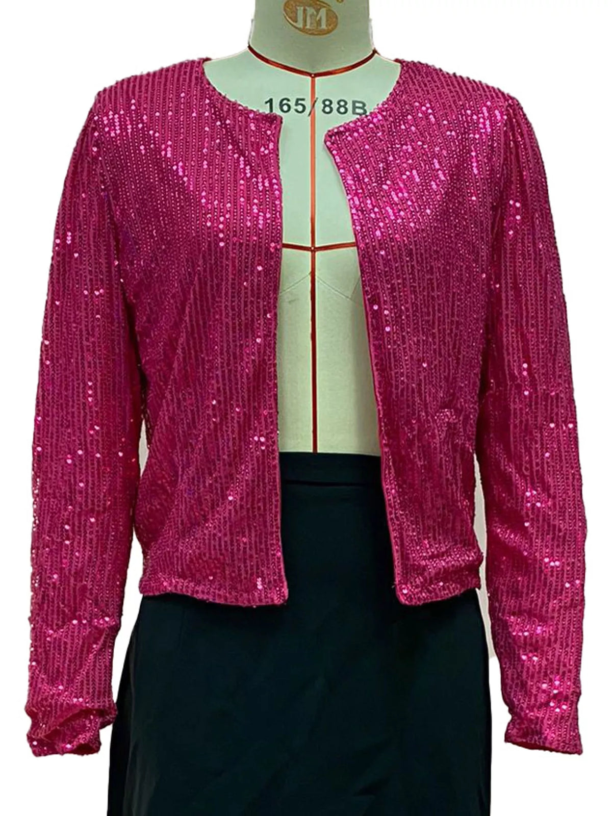 Sequin Long Sleeve Jacket — garment front