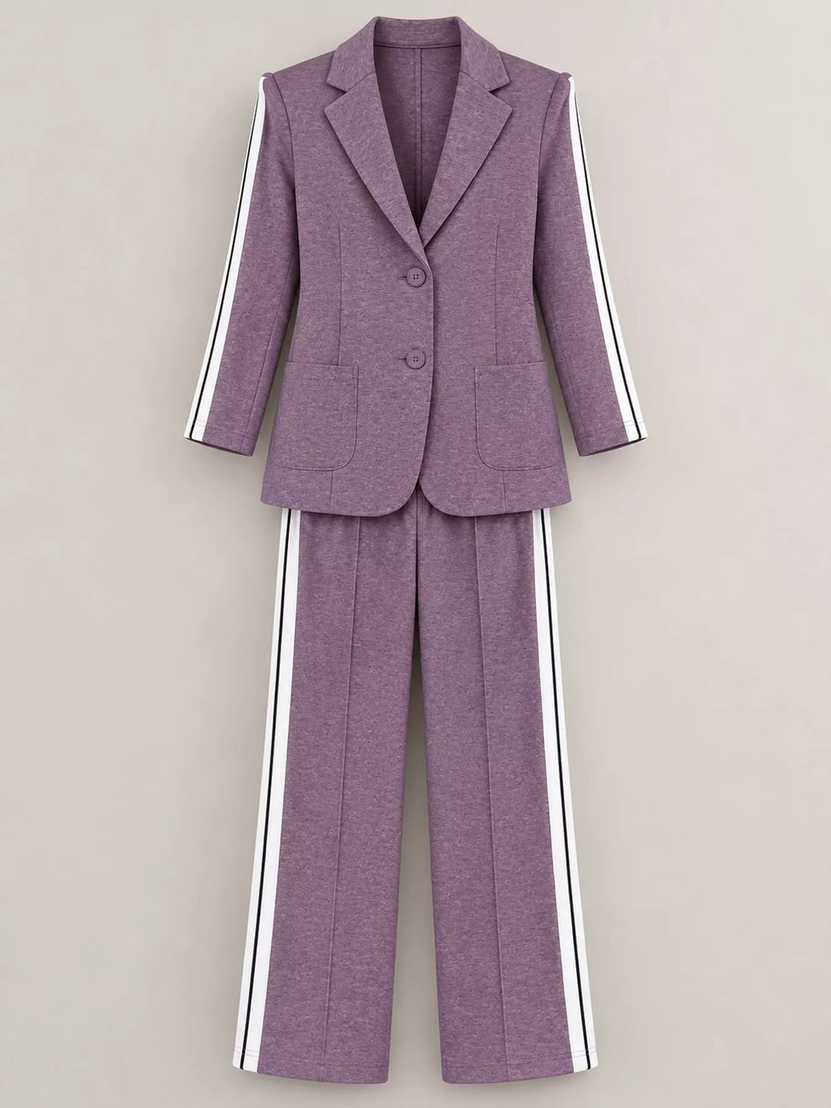 Set with Side Stripe Detail — garment front