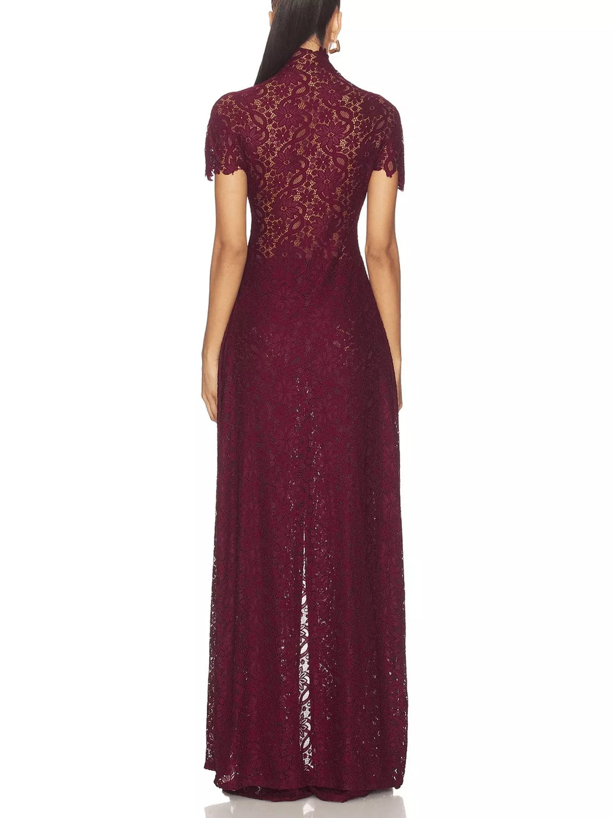 Red-Set lace short sleeve top and pants set, back view