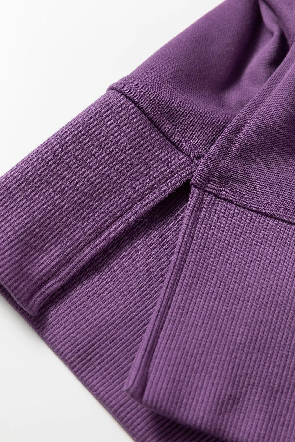 Trendsi Side Slit Long Sleeve Sweatshirt and Pants Set -