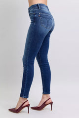 Trendsi Judy Blue Full Size Washed Thermal Skinny Jeans Plus Size -