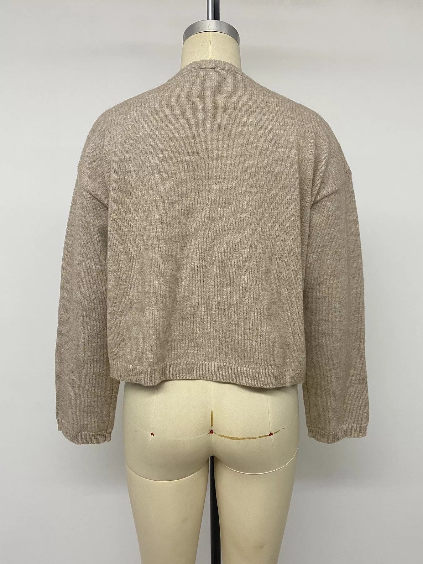 Trendsi Open-Front Knit Cardigan -