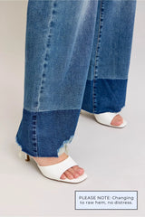 Trendsi Judy Blue Raw Hem High Waist Column Straight Jeans -