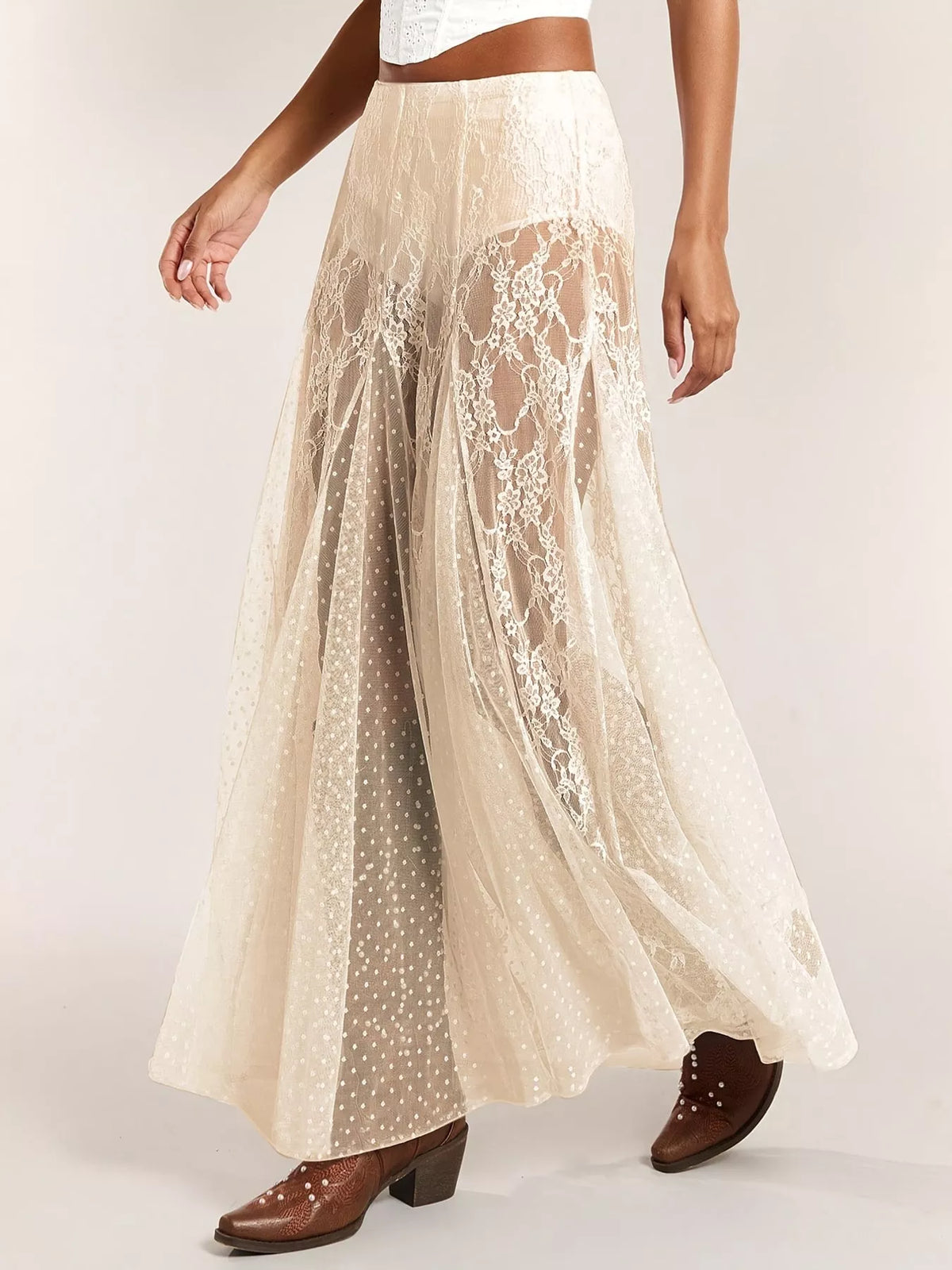maxi skirt, side view
