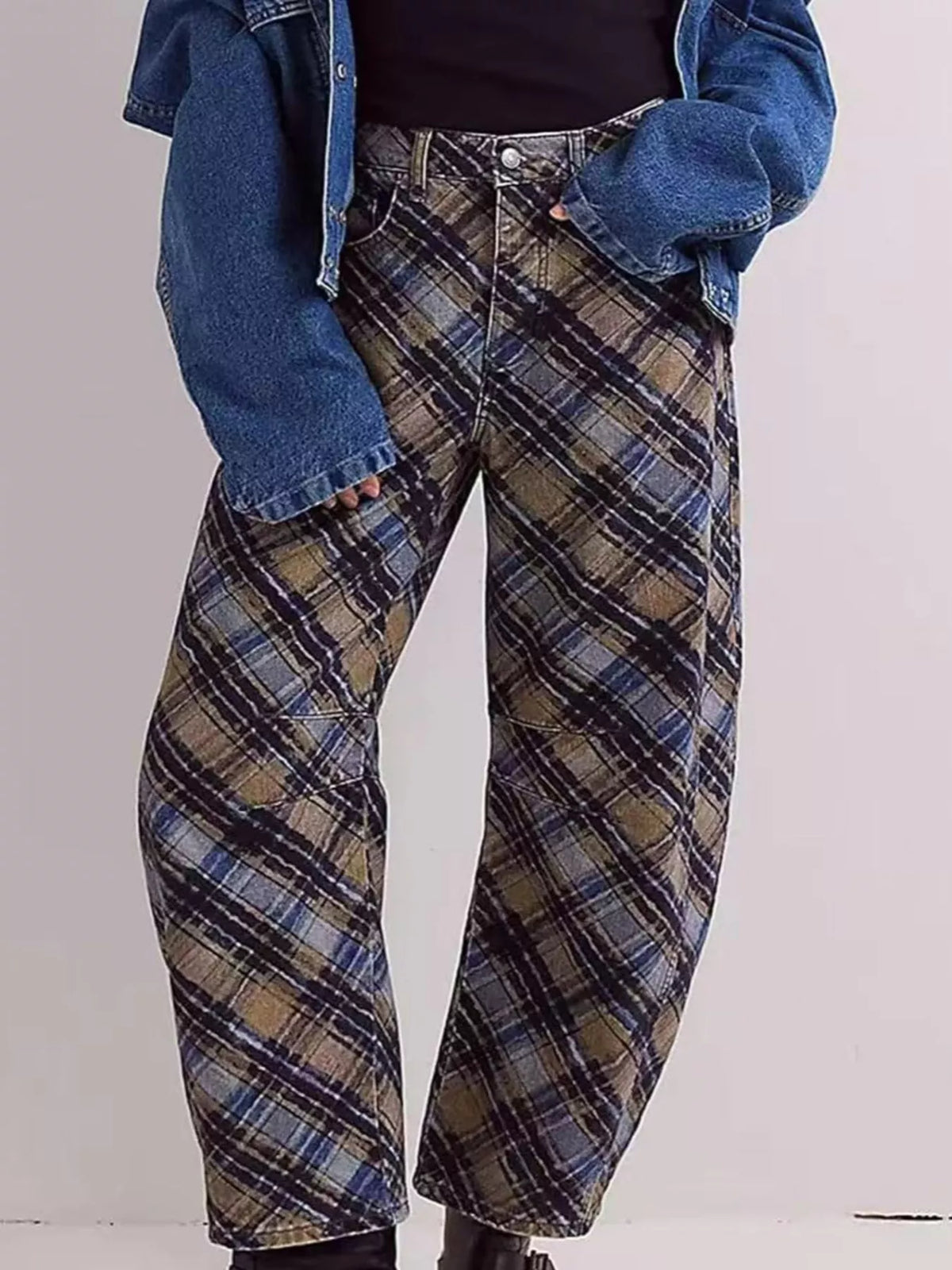 Trendsi Printed Wide-Leg Jeans -