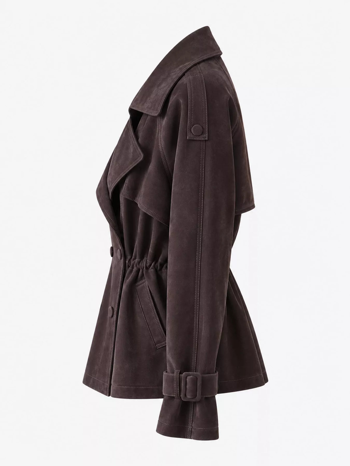 Double Breasted Long Sleeve Jacket — side view