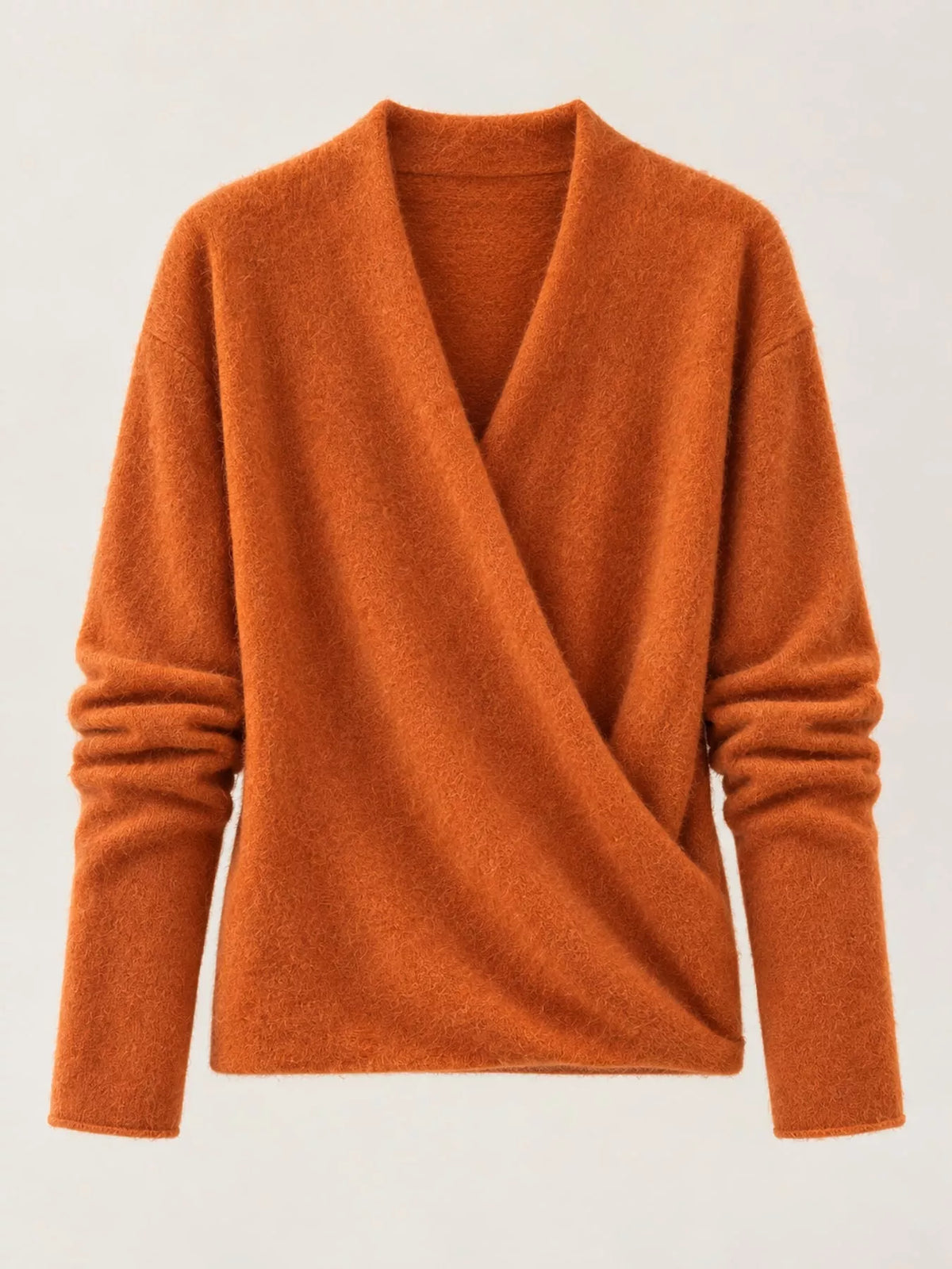 Surplice Long Sleeve Sweater — garment front