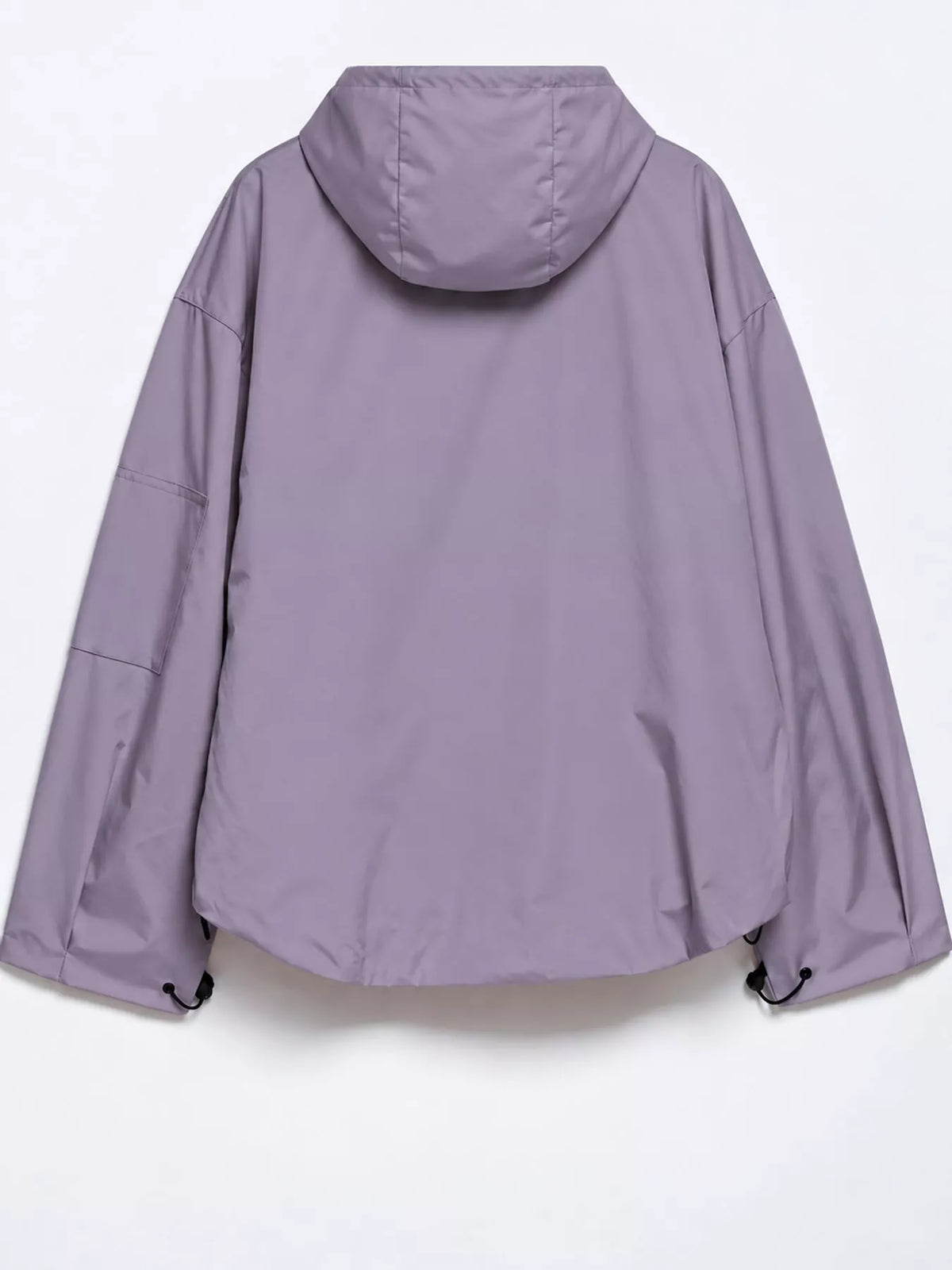 Half-Zip Hooded Anorak Jacket — back view