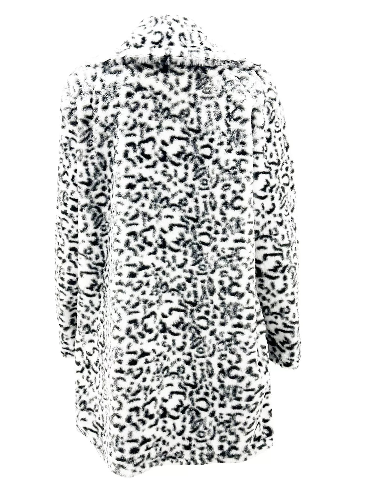 Leopard open-front outerwear jacket