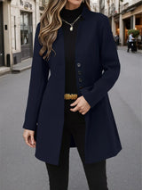 Trendsi Button Up Long Sleeve Coat -