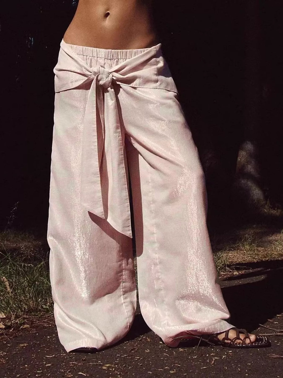 pants, front view on model