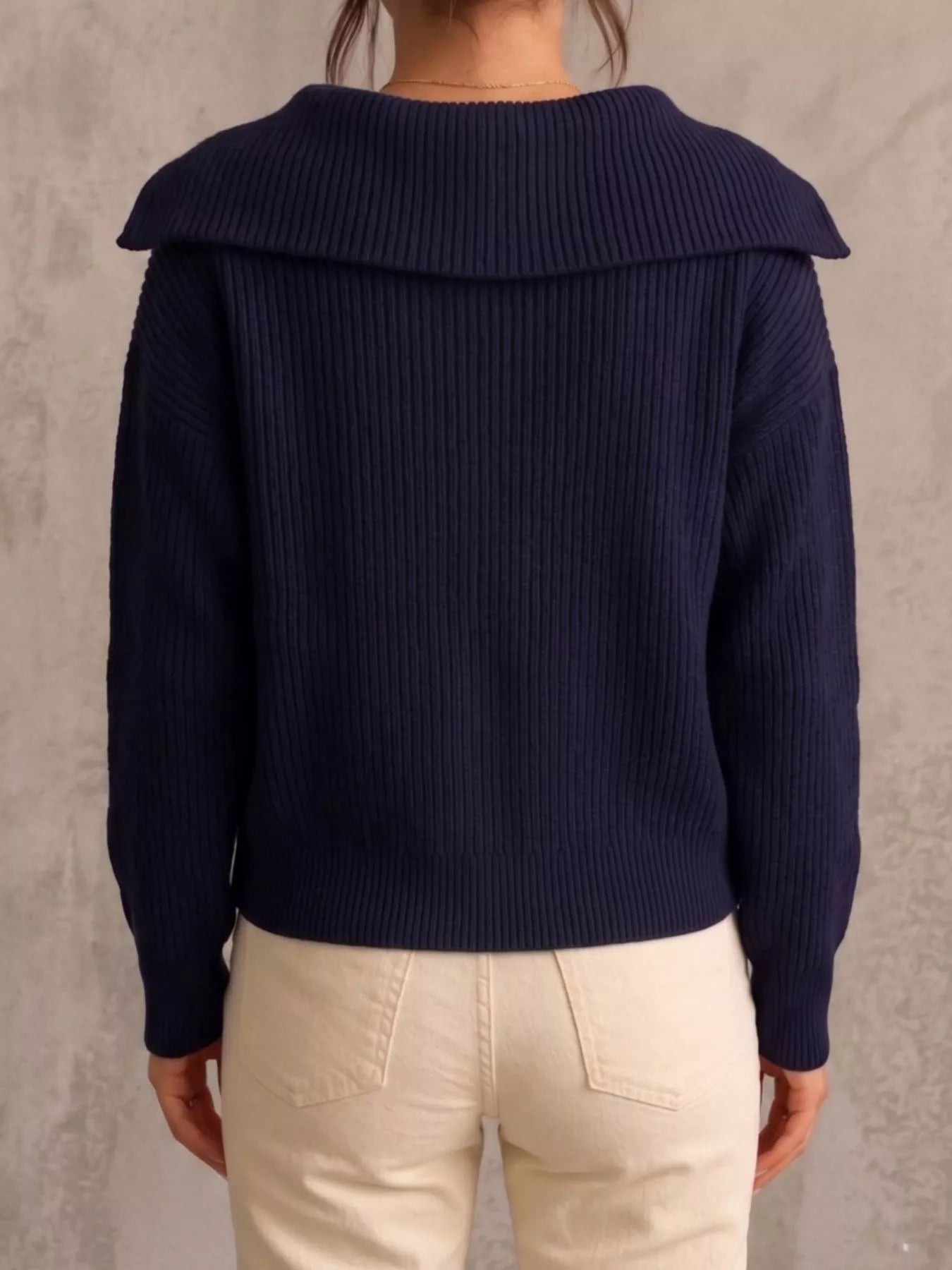 Trendsi Zip Up Dropped Shoulder Cardigan -