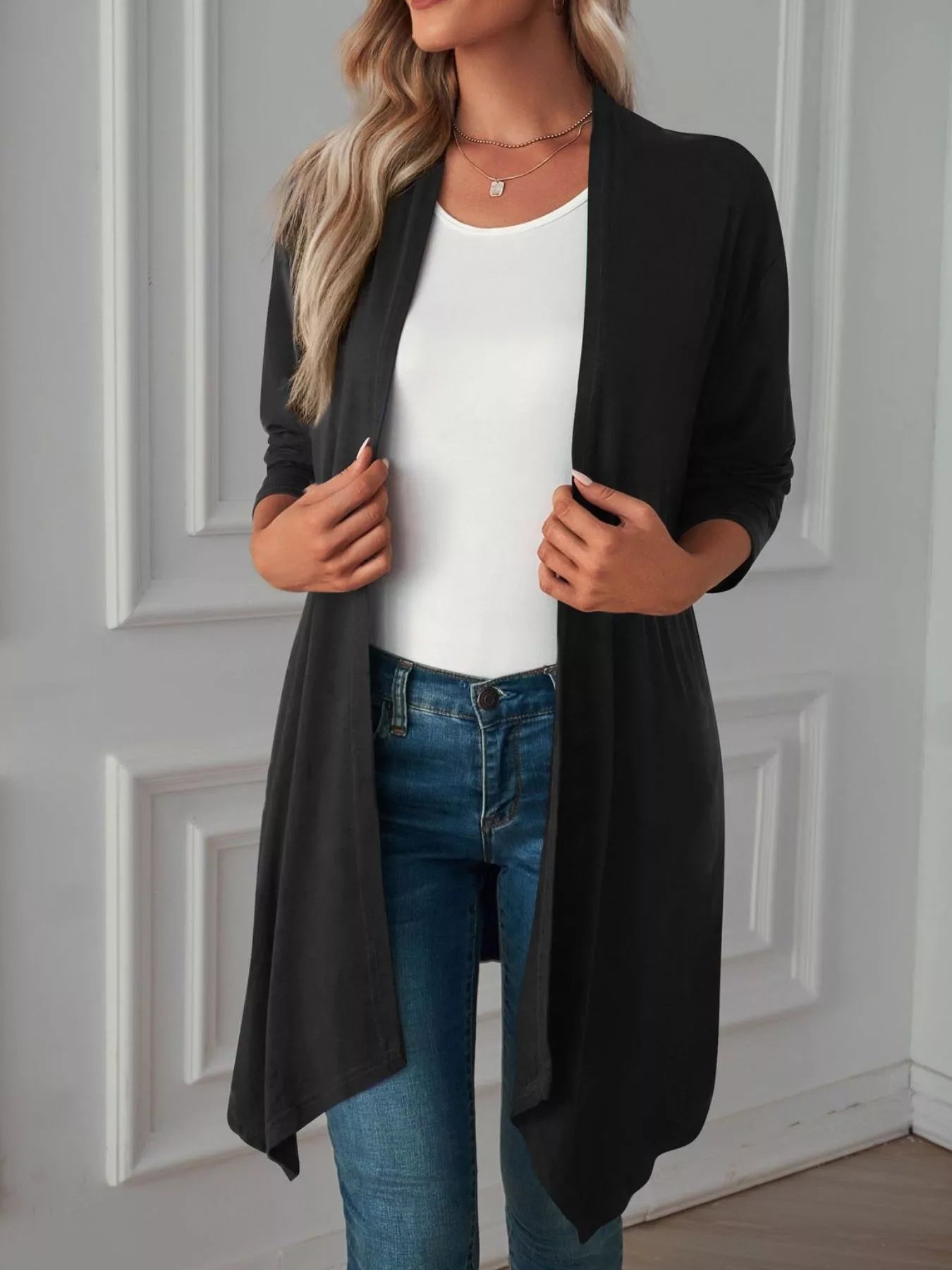 Trendsi Lightweight Open Front Cardigan -