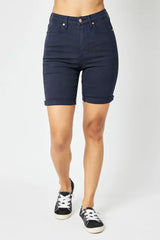 Trendsi Judy Blue Full Size High Waist Tummy Control Bermuda Shorts -