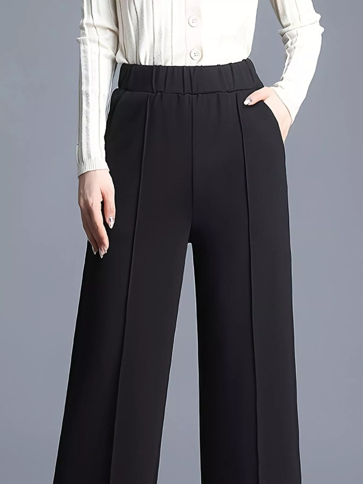 Trendsi High Waist Wide Leg Pants -