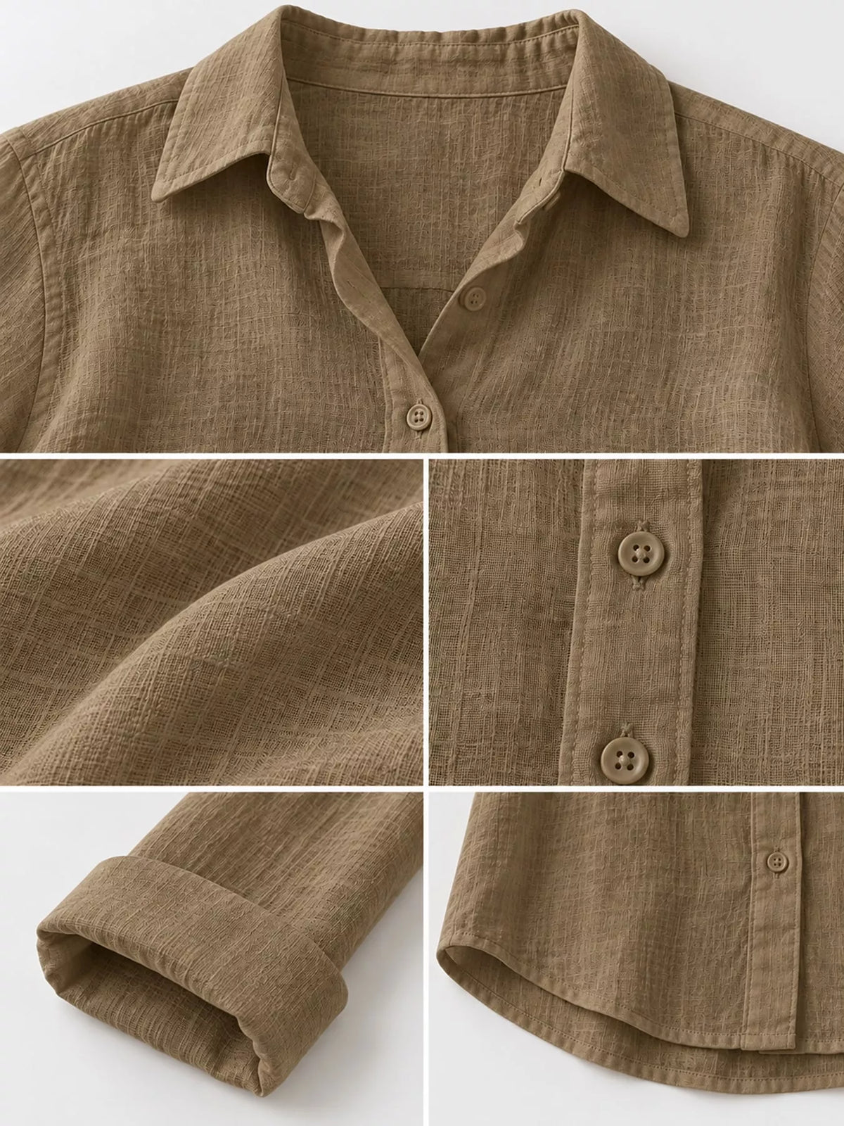 Button-Down Long Sleeve Shirt — garment construction details