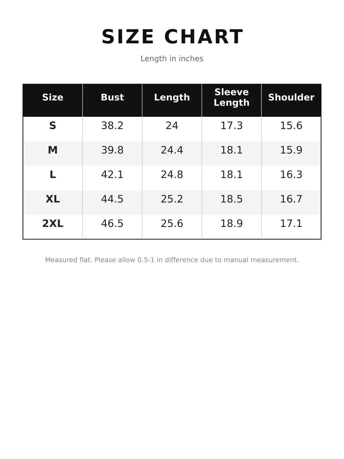 Size chart for eyelet embroidered v-neck blouse