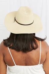 Trendsi Fame Boho Summer Straw Fedora Hat -