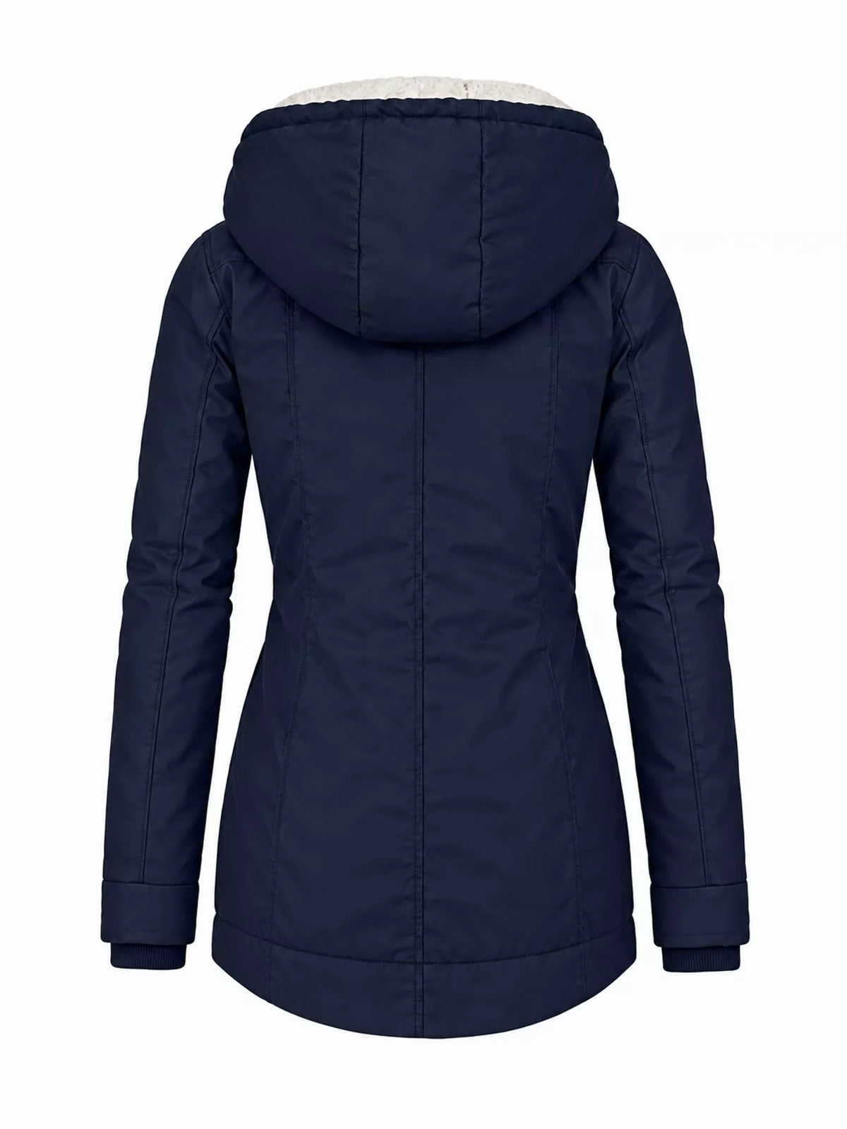 Sherpa-Lined Hooded Jacket — back view