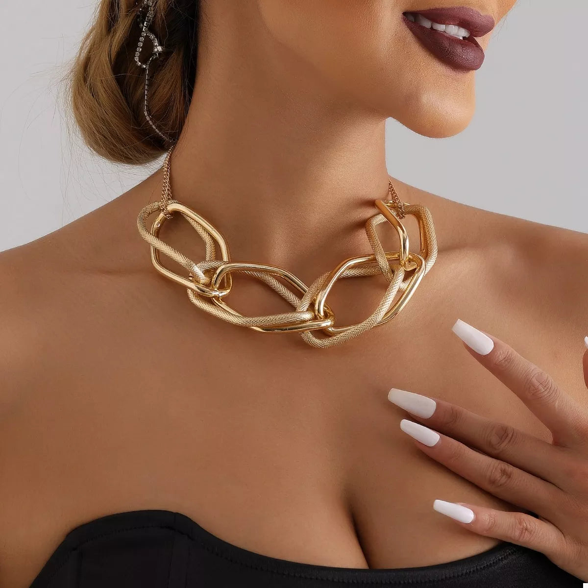 Trendsi 18K Gold-Plated Chain Necklace -