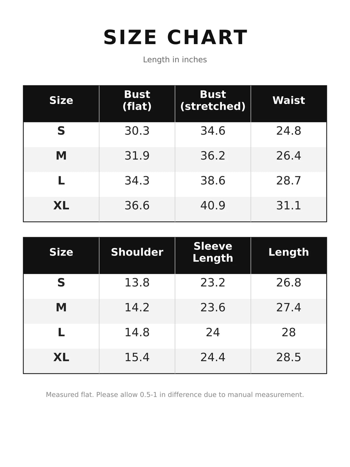 Sheer Mesh Long Sleeve Mock Neck Bodysuit — size and measurement chart
